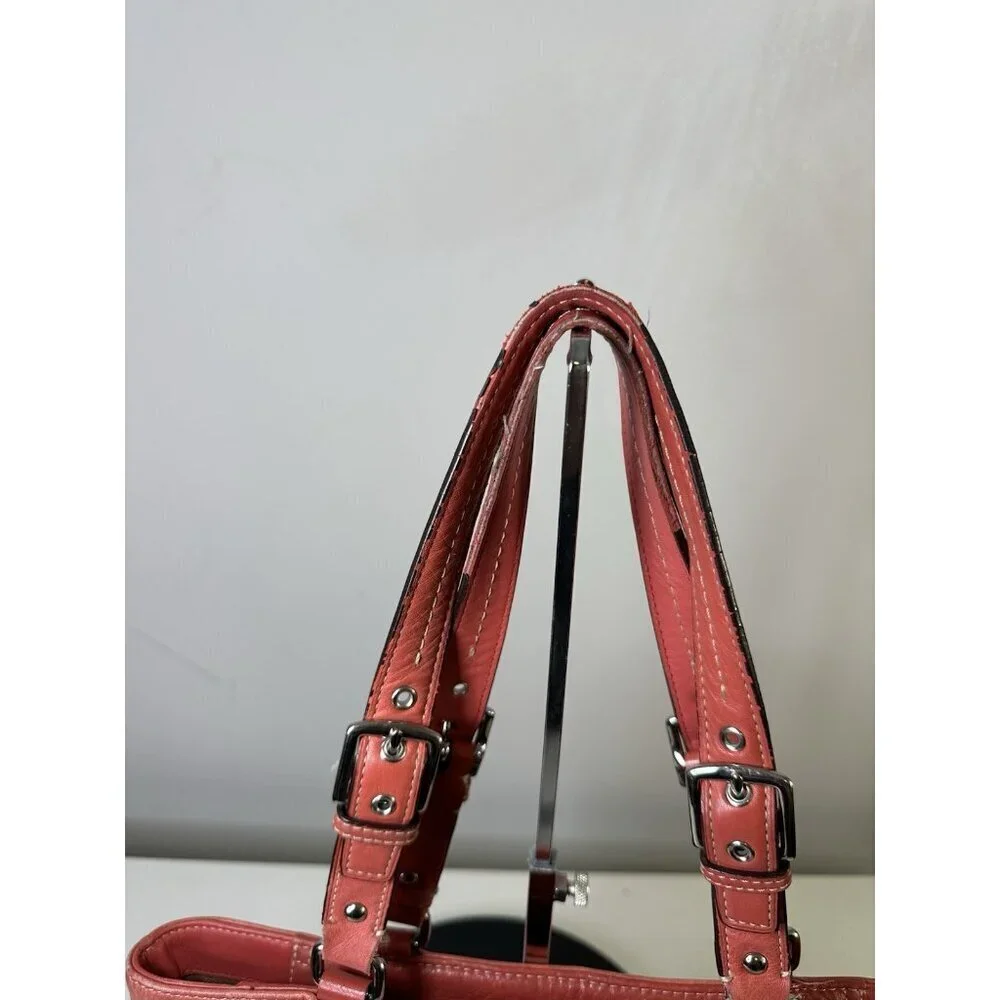 Coach Hamilton Pebbled Leather Hobo Shoulder Bag Double Handle F13089